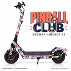PINBALL CLUB Skin für Segway Ninebot E3. Felgenaufkleber separat erhältlich.