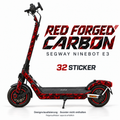 RED FORGED CARBON Skin für Segway Ninebot E3. Felgenaufkleber separat erhältlich.