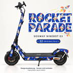 ROCKET PARADE Skin für Segway Ninebot E3. Felgenaufkleber separat erhältlich.