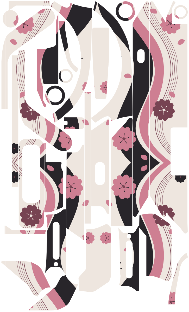 SAKURA INK für Segway Ninebot E3: 32 Originalteile des Skin-Sets.