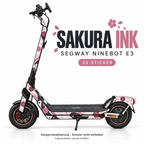 SAKURA INK Skin für Segway Ninebot E3. Felgenaufkleber separat erhältlich.