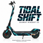 TIDAL SHIFT Skin für Segway Ninebot E3. Felgenaufkleber separat erhältlich.
