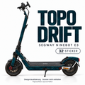 TOPO DRIFT Skin für Segway Ninebot E3. Felgenaufkleber separat erhältlich.