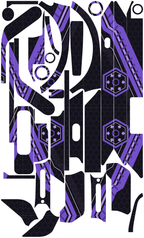 VIOLET GRID für Segway Ninebot E3: 32 Originalteile des Skin-Sets.