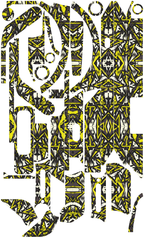 YELLOW SHARD für Segway Ninebot E3: 32 Originalteile des Skin-Sets.