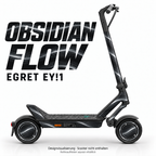 EGRET EY!1 SKIN | OBSIDIAN FLOW – Designvisualisierung; Scooter nicht enthalten. Reifenaufkleber separat erhältlich.
