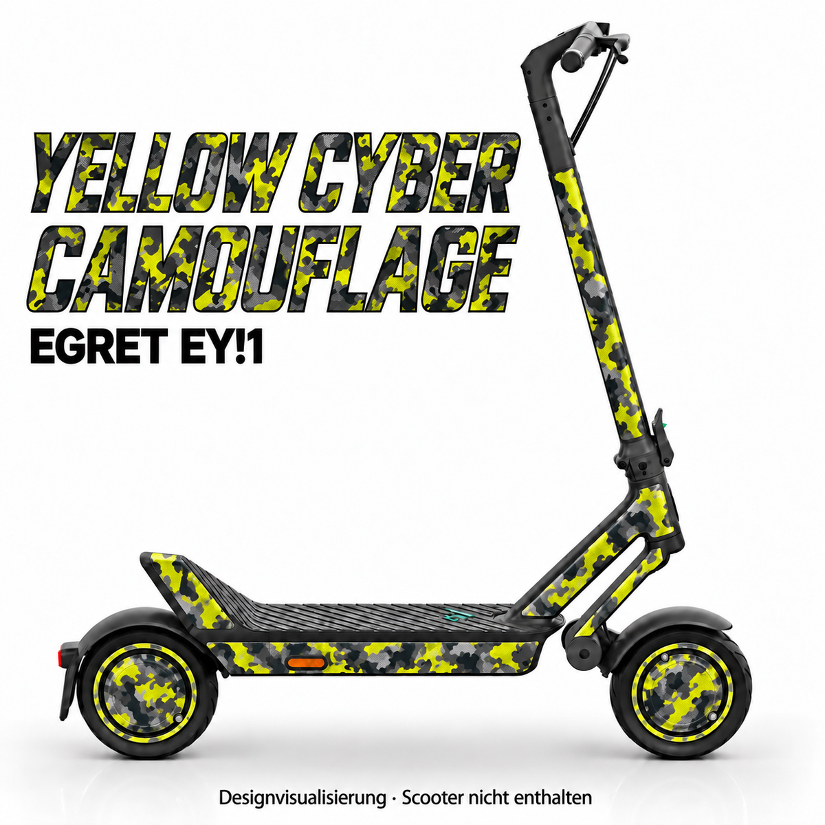 Egret Ey!1 YELLOW CYBER CAMOUFLAGE. Reifenaufkleber separat erhältlich.