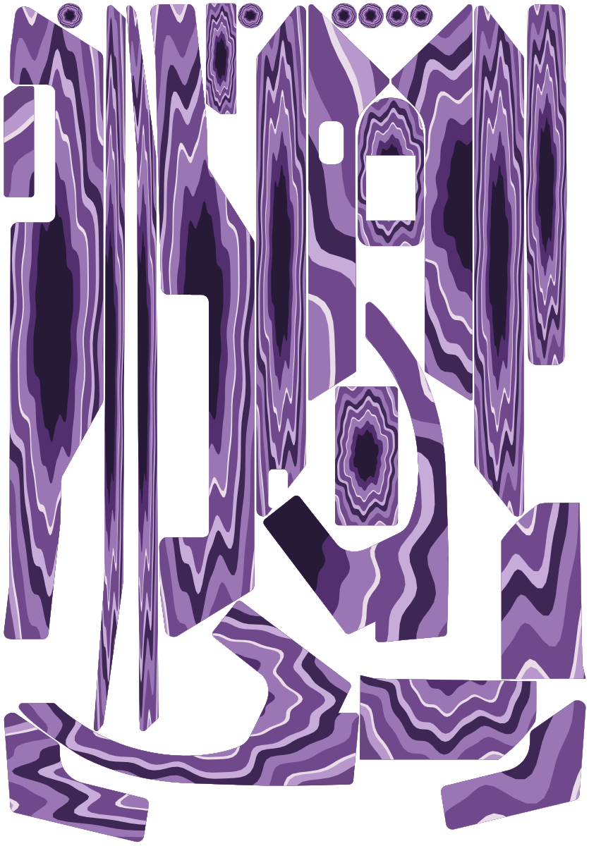 AMETHYST VEIN für Segway Ninebot F3: 25 Originalteile des Skin-Sets.