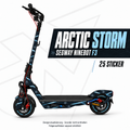 ARCTIC STORM Skin für Segway Ninebot F3. Felgenaufkleber separat erhältlich.
