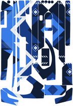COBALT RIFT für Segway Ninebot F3: 25 Originalteile des Skin-Sets.