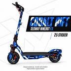 COBALT RIFT Skin für Segway Ninebot F3. Felgenaufkleber separat erhältlich.