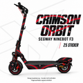 CRIMSON ORBIT Skin für Segway Ninebot F3. Felgenaufkleber separat erhältlich.