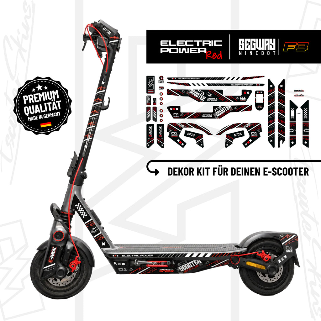 SEGWAY NINEBOT F3 SKIN | ELECTRIC POWER RED