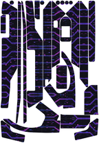 GLITCH PHANTOM für Segway Ninebot F3: 25 Originalteile des Skin-Sets.