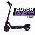 GLITCH PHANTOM Skin für Segway Ninebot F3. Felgenaufkleber separat erhältlich.