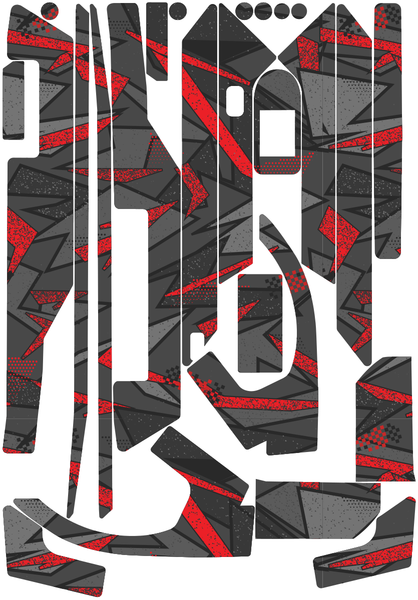 IRONFORGE für Segway Ninebot F3: 25 Originalteile des Skin-Sets.