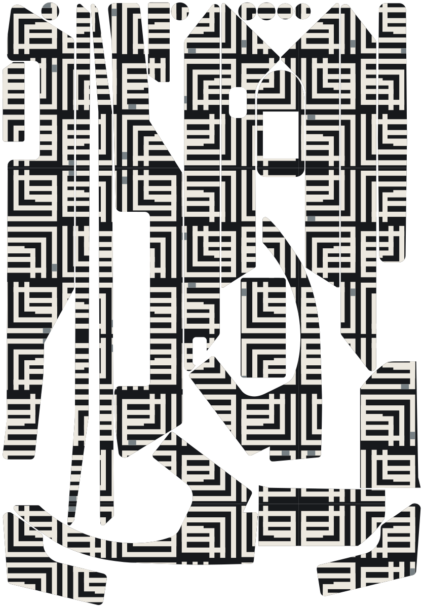 MONO MAZE für Segway Ninebot F3: 25 Originalteile des Skin-Sets.
