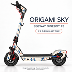 ORIGAMI SKY Skin für Segway Ninebot F3. Felgenaufkleber separat erhältlich.