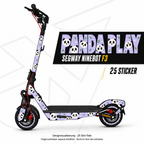 PANDA PLAY Skin für Segway Ninebot F3. Felgenaufkleber separat erhältlich.