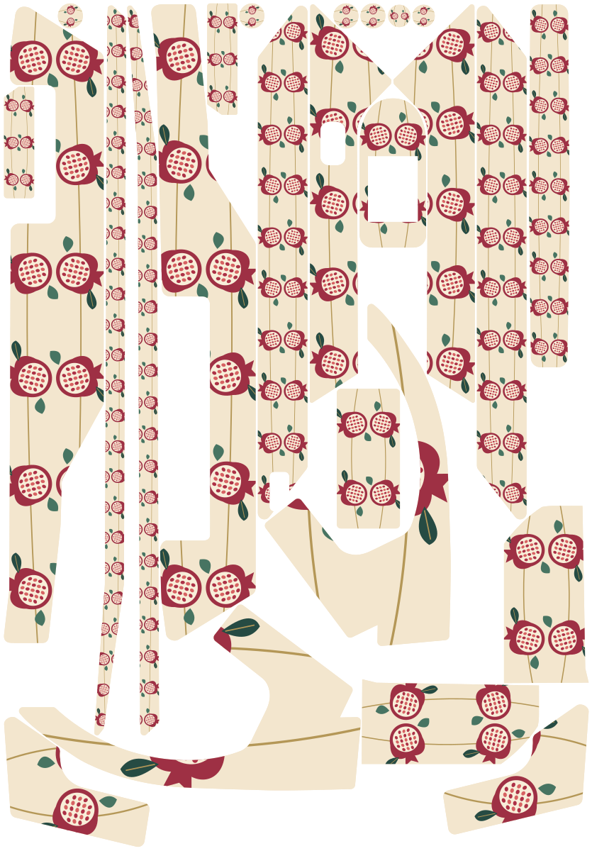 RUBY ORCHARD für Segway Ninebot F3: 25 Originalteile des Skin-Sets.