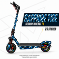 SAPPHIRE TIDE Skin für Segway Ninebot F3. Felgenaufkleber separat erhältlich.