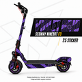 VIOLET GRID Skin für Segway Ninebot F3. Felgenaufkleber separat erhältlich.