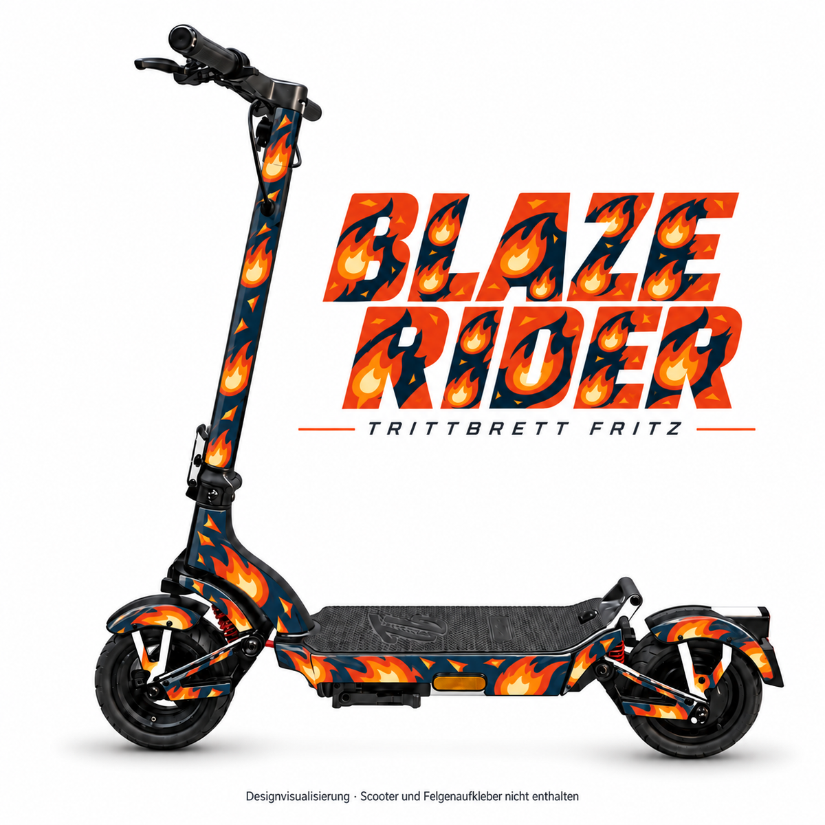 TRITTBRETT FRITZ Skin – BLAZE RIDER