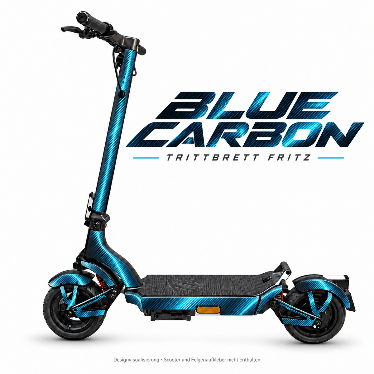 TRITTBRETT FRITZ Skin – BLUE CARBON