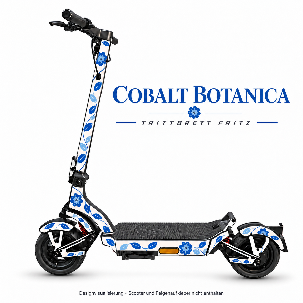 TRITTBRETT FRITZ Skin – COBALT BOTANICA