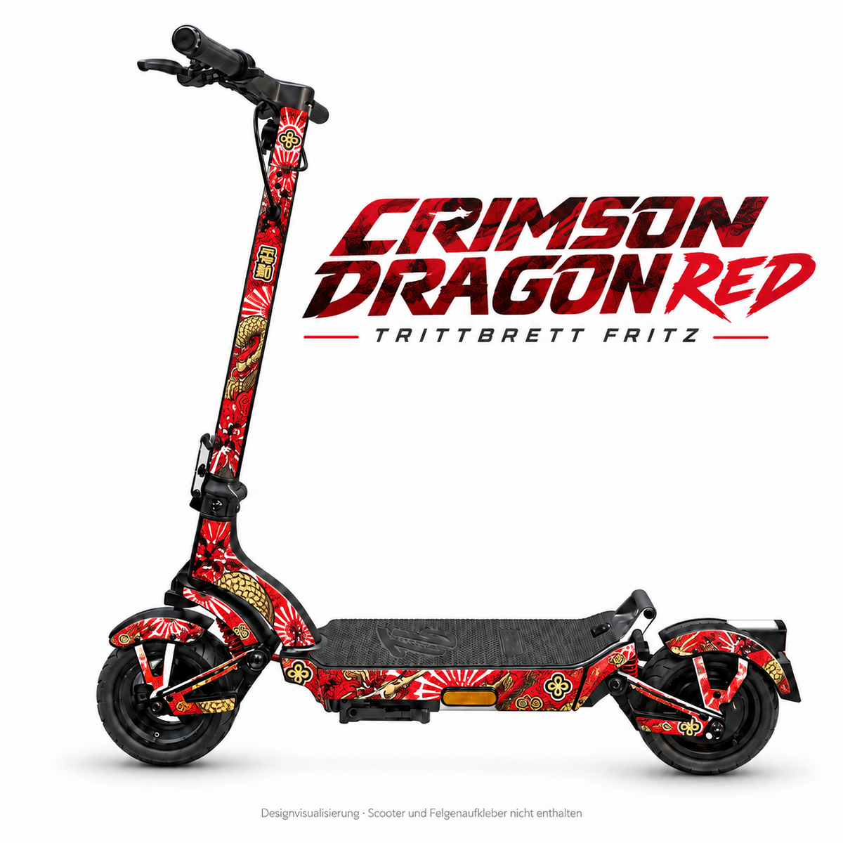 TRITTBRETT FRITZ Skin – CRIMSON DRAGON RED
