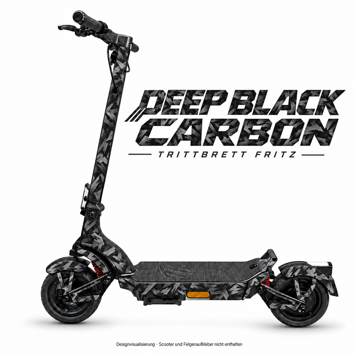 TRITTBRETT FRITZ Skin – DEEP BLACK CARBON