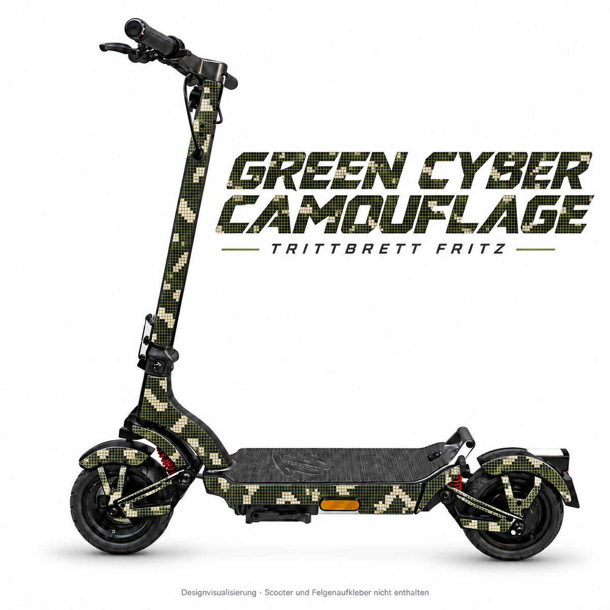 TRITTBRETT FRITZ Skin – GREEN CYBER CAMOUFLAGE