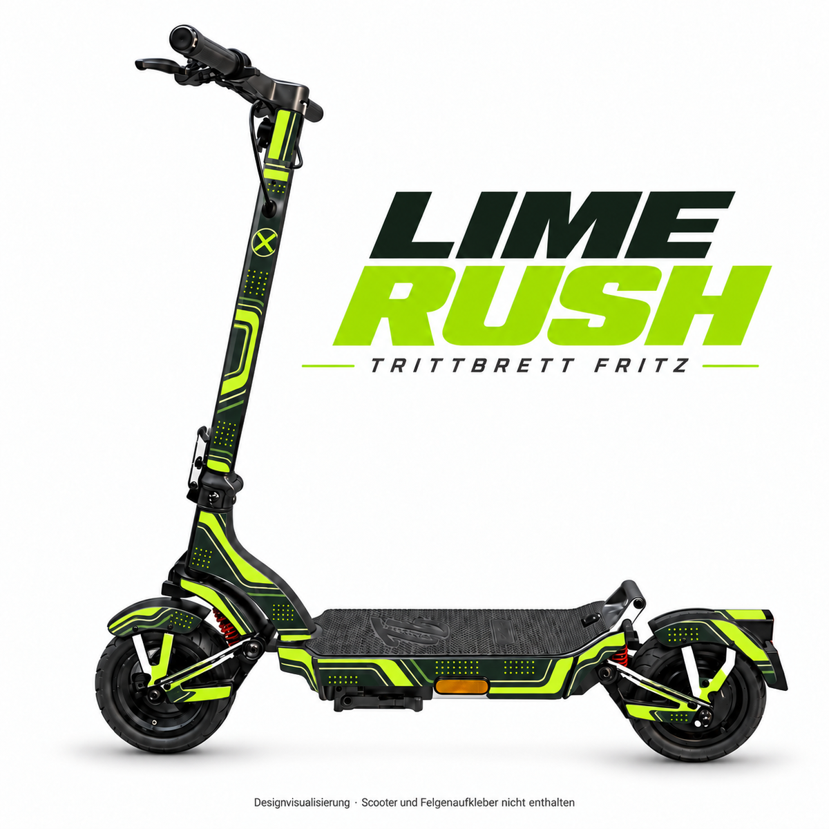 TRITTBRETT FRITZ Skin – LIME RUSH