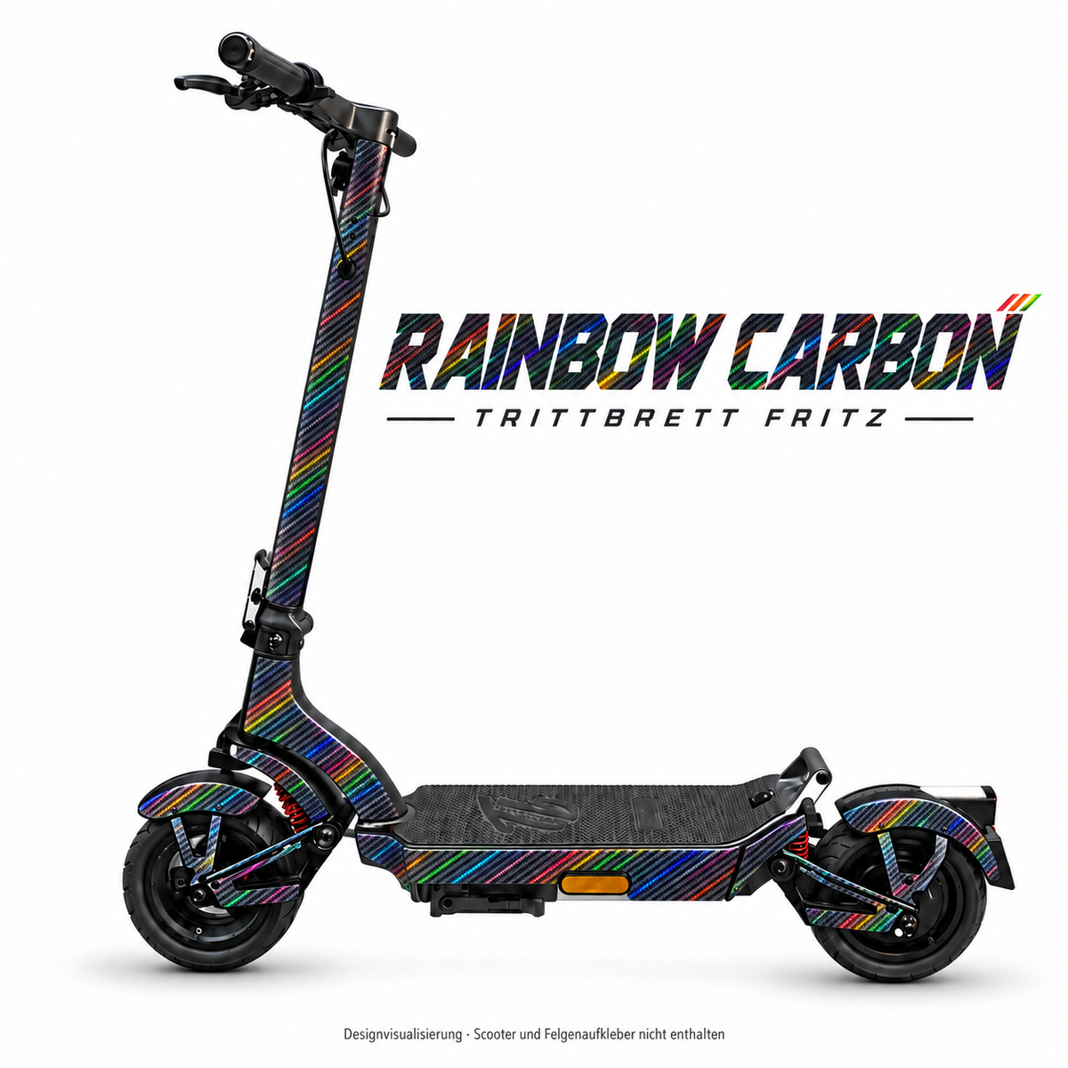 TRITTBRETT FRITZ Skin – RAINBOW CARBON