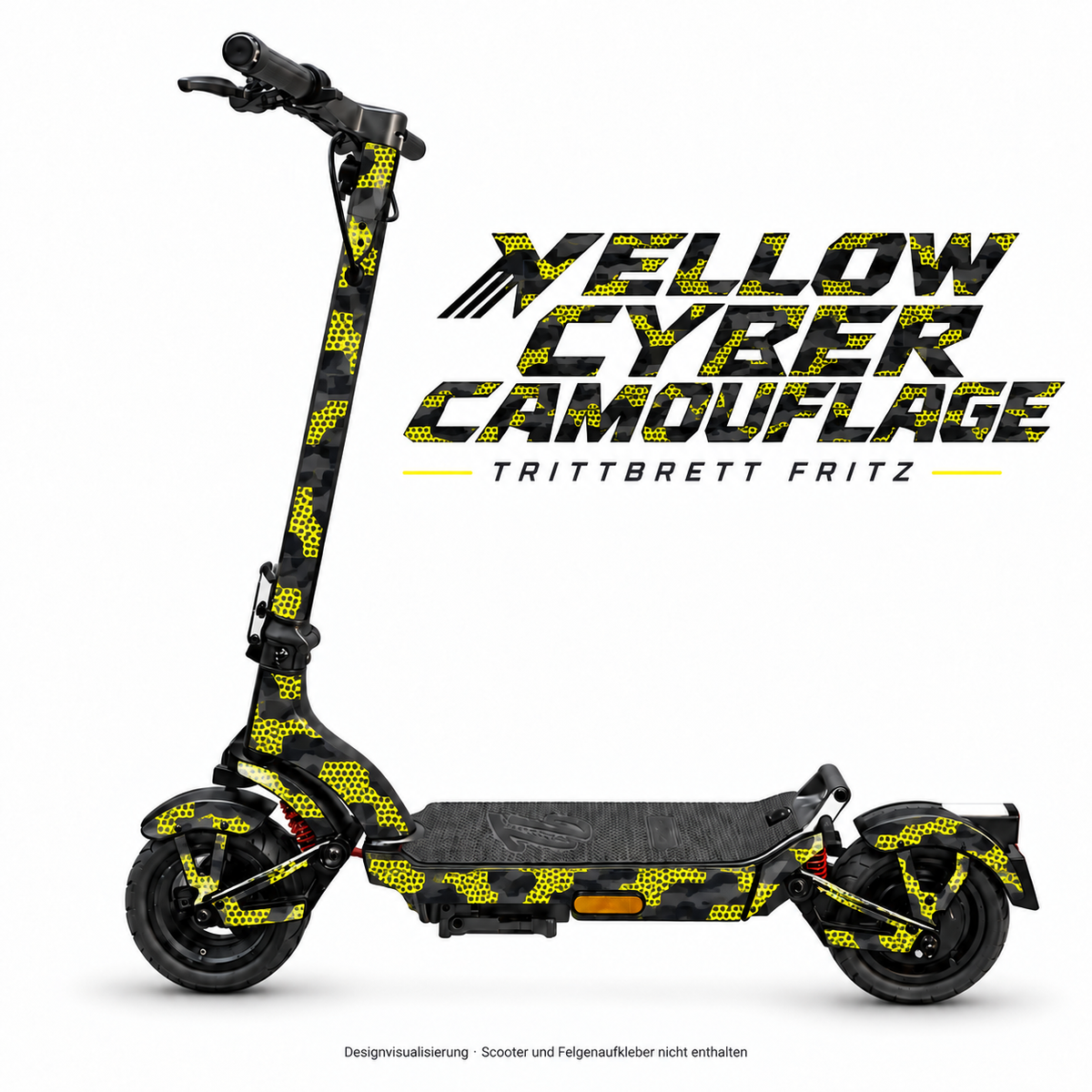 TRITTBRETT FRITZ Skin – YELLOW CYBER CAMOUFLAGE