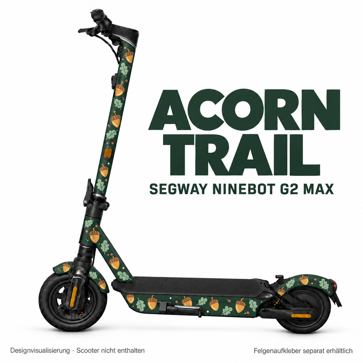 ACORN TRAIL Skin für Segway Ninebot MAX G2. Felgenaufkleber separat erhältlich.
