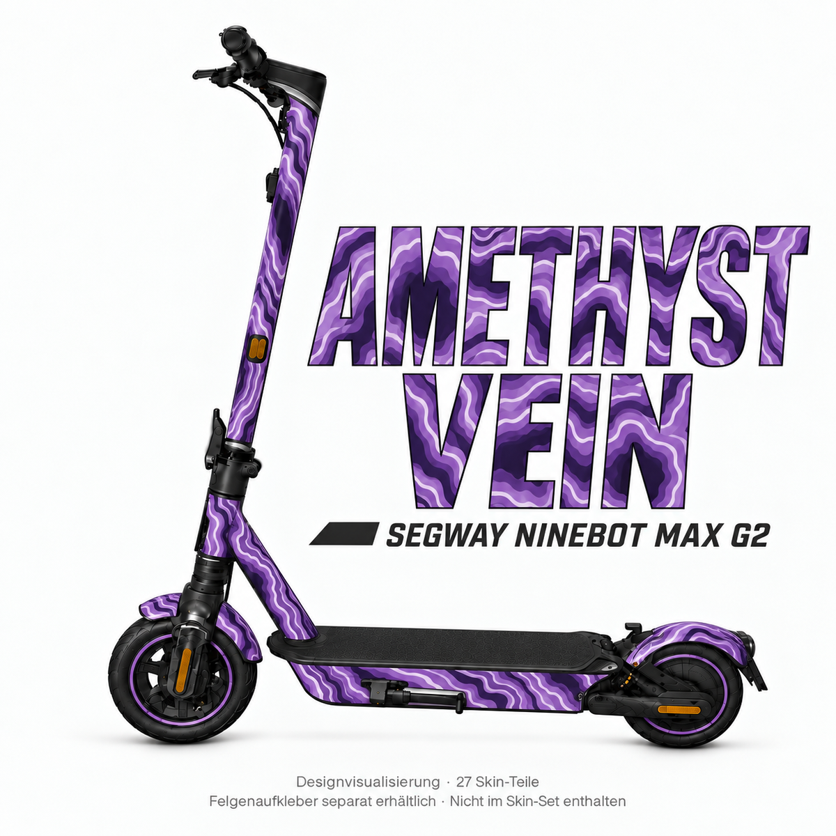 AMETHYST VEIN Skin für Segway Ninebot MAX G2. Felgenaufkleber separat erhältlich.
