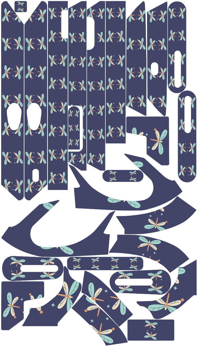 DRAGONFLY DUSK für Segway Ninebot MAX G2: 27 Originalteile des Skin-Sets.