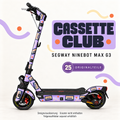 CASSETTE CLUB Skin für Segway Ninebot MAX G3. Felgenaufkleber separat erhältlich.