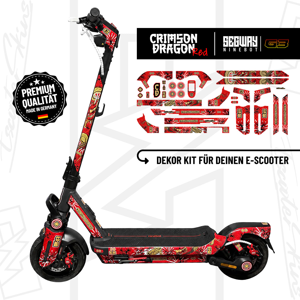 SEGWAY NINEBOT G3 SKIN | CRIMSON DRAGON RED