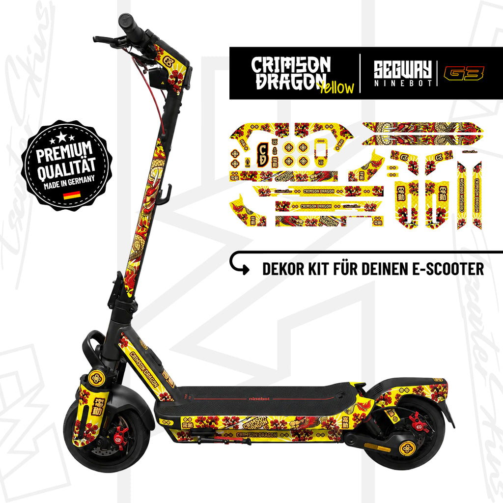 SEGWAY NINEBOT G3 SKIN | CRIMSON DRAGON YELLOW
