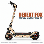 DESERT FOX Skin für Segway Ninebot MAX G3. Felgenaufkleber separat erhältlich.
