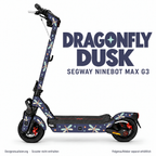 DRAGONFLY DUSK Skin für Segway Ninebot MAX G3. Felgenaufkleber separat erhältlich.