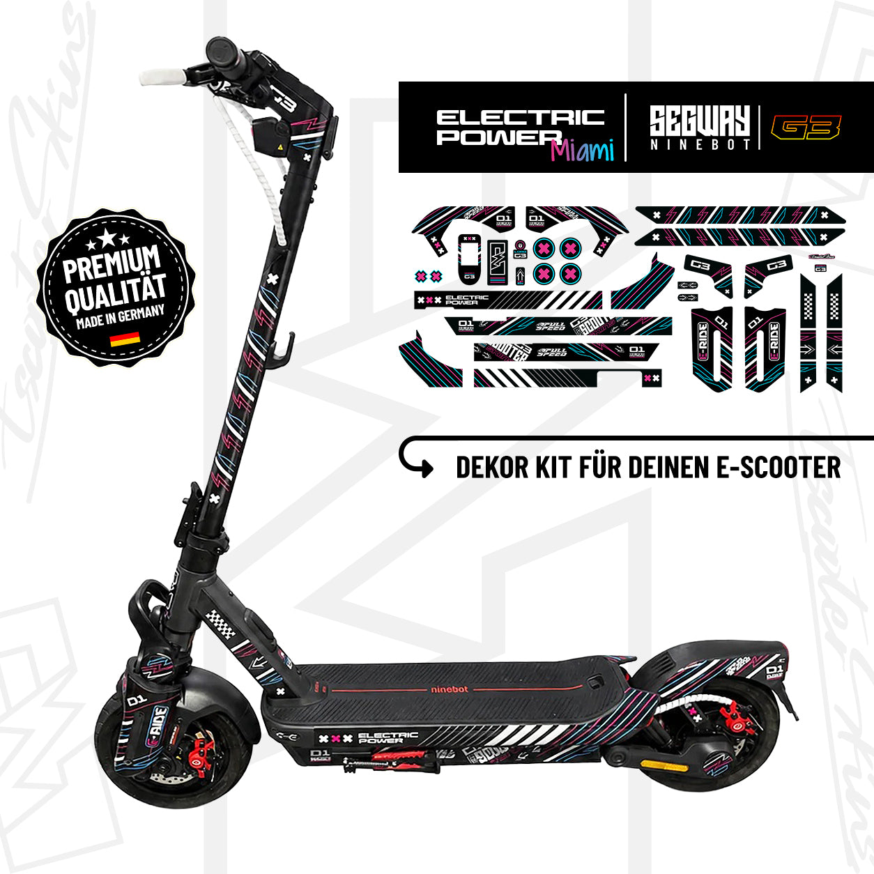 SEGWAY NINEBOT G3 SKIN | ELECTRIC POWER MIAMI
