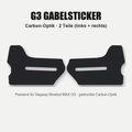 G3 Gabelsticker in Carbon-Optik – 2 Teile für links und rechts (Segway Ninebot MAX G3)