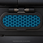 Ladeklappen-Sticker Ice Blue Hex – digitale Designvorschau an der Ladeklappe, nur der Aufkleber enthalten