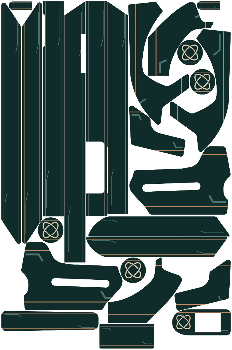 NORDIC KNOT für Segway Ninebot MAX G3: 25 Originalteile des Skin-Sets.