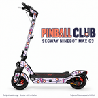 PINBALL CLUB Skin für Segway Ninebot MAX G3. Felgenaufkleber separat erhältlich.