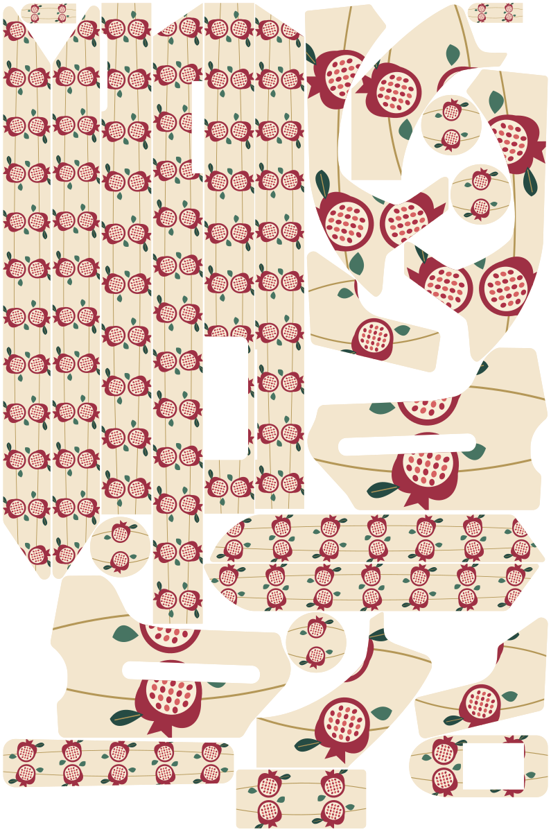 RUBY ORCHARD für Segway Ninebot MAX G3: 25 Originalteile des Skin-Sets.