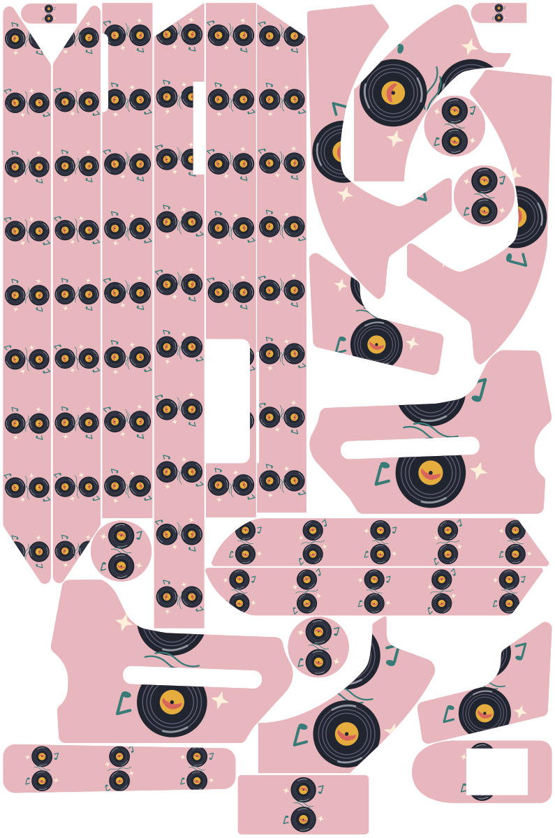 VINYL GROOVE für Segway Ninebot MAX G3: 25 Originalteile des Skin-Sets.